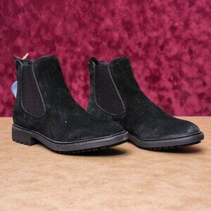Sofft Women Samira Black Distressed Suede Chelsea Lug Ankle Boots size 9.5